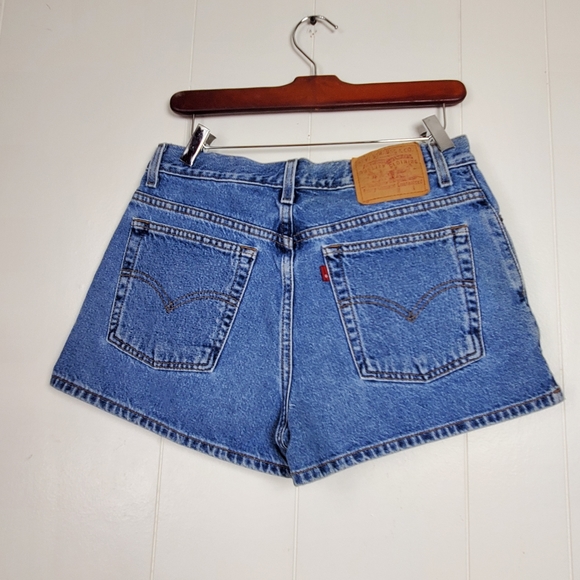 Levis 550 Vintage y2k 90s relaxed fit shorts with zipper and blank tab size 11 - Picture 11 of 12